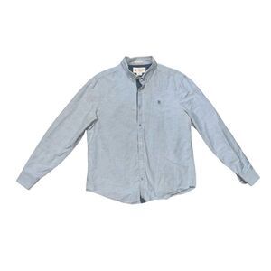 Penguin Heritage Slim Fit Chambray Pale Blue Casual Longsleeve Buttondown Shirt